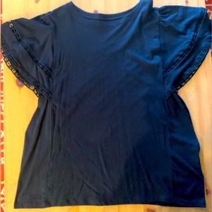 Ava & Viv women’s plus size 2x black bold sleeved top